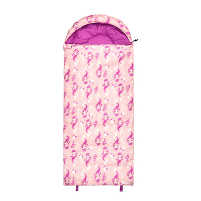 300 گرم کتان پری دریایی چاپ کیسه خواب کودکان صورتی منحصر به فرد کمپینگ